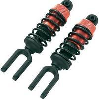 Reely Aluminium hydraulic shock absorber Red incl. springs Black 125 mm 2 pc(s)