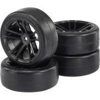 Reely 1:10 Road version Wheels Slick 5-double spoke Black 4 pc(s)