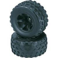 Reely 1:10 Truggy Wheels Rhombo 6-spoke Black 2 pc(s)