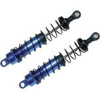 Reely 1:10 Aluminium hydraulic shock absorber Blue (metallic) incl. springs Black 100.7 mm 2 pc(s)