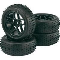 Reely 1:10 Buggy Wheels Spike 5-double spoke Black 4 pc(s)