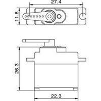 Reely Mini servo S0009 Analogue servo Gear box material: Metal Connector system: JR