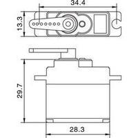 Reely Midi servo S30001 MG Analogue servo Gear box material: Metal Connector system: JR