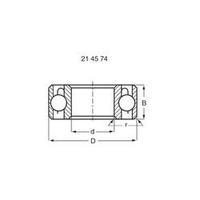 Reely Radial ball bearing Stainless steel Inside diameter: 12 mm Outside diameter: 21 mm Max. RPM: 33000 rpm