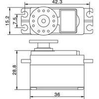 Reely Midi servo S9650 Analogue servo Gear box material: Plastic Connector system: JR