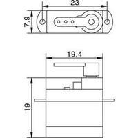 Reely Micro servo S0003 Analogue servo Gear box material: Plastic Connector system: JR