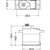 Reely Mini servo DS8220 TG Digital servo Gear box material: Titanium Connector system: JR
