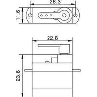 Reely Mini servo S0008 Analogue servo Gear box material: Plastic Connector system: JR