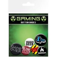 Retro Gaming 6 Piece Badge Pack