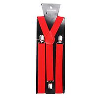 Red Solid Nylon Suspender