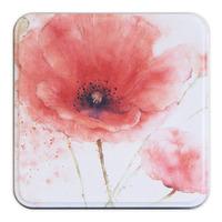 Red Poppy 2 Floral Notelet Tin