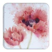 Red Poppy 1 Floral Notelet Tin