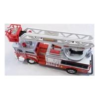 Red and silver colour fire engine.