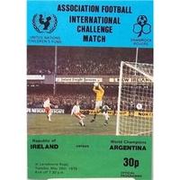 Republic of Ireland v Argentina - Challenge Match - 29th May 1979