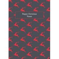 Reindeer Pattern| Personalised Christmas card