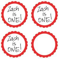 Red Party Labels