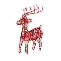 red reindeer christmas glittered wire decoration