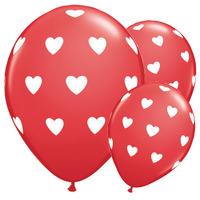 Red Heart Latex Party Balloons
