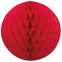 Red Honeycomb Paper Ball