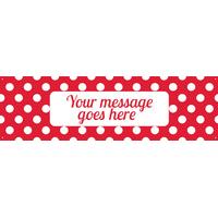 Red Polka Personalised Party Banner