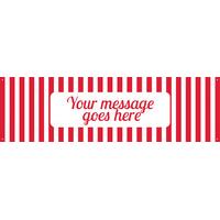Red Stripe Personalised Party Banner