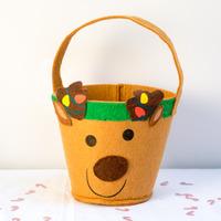 reindeer felt bucket