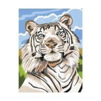 reeves medium painting by numbers white tiger