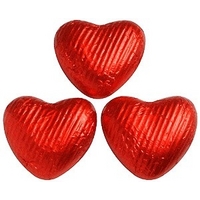 Red chocolate hearts (small) - Bulk box of 200