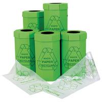 Recreate Paper Recycling Bin Pack of 5