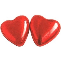 red chocolate hearts large bulk box of 100