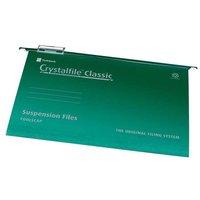 Rexel Crystalfile Classic (Foolscap) Suspension File Base 15mm (Green) - 1 x Pack of 50 Suspension Files