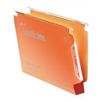 Rexel Crystalfile Classic Lateral File Manilla Square-Base 50mm (Orange) 1 x pack of 25 Lateral Files