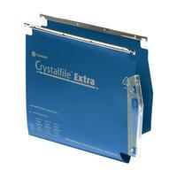 Rexel Crystalfile Extra Lateral File Polypropylene V-Base 15mm (Blue) 1 x Pack of 25 Lateral Files