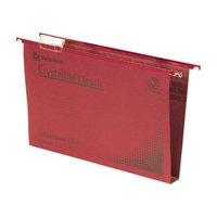 Rexel Crystalfile Classic (Foolscap) Suspension File Manilla 30mm (Red) - 1 x Pack of 50 Suspension Files