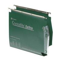 Rexel Crystalfile Extra Lateral File Polypropylene Square-base 30mm (Green) - 1 x Pack of 25 Lateral Files
