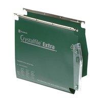 Rexel Crystalfile Extra Lateral File Polypropylene V-Base 15mm (Green) 1 x Pack of 25 Lateral Files
