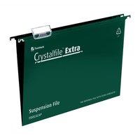 Rexel Crystalfile Extra (A4) Polypropylene Suspension File 15mm (Green) 1 x Pack of 25 Suspension Files