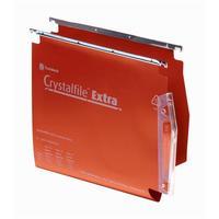 Rexel Crystalfile Extra Lateral File Polypropylene V-Base (Red) 1 x Pack of 25 Lateral Files