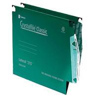 Rexel Crystalfile Classic Lateral File (Green) - 1 x Pack of 50 Lateral Files
