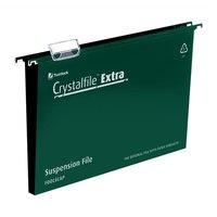 Rexel Crystalfile Extra (A4) Polypropylene Suspension File 30mm (Green) 1 x Pack of 25 Suspension Files