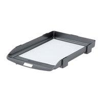 rexel agenda 35mm classic letter tray stackable charcoal single
