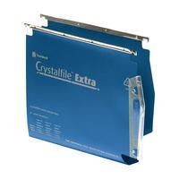 Rexel Crystalfile Extra Lateral File Polypropylene Square-Base 50mm (Blue) 1 x Pack of 25 Lateral Files