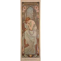 Repos De La Nuit By Alphonse Mucha