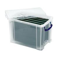 Really Useful Filing Box Plastic 10 suspension files Foolscap 24 Litre