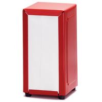 Red Stainless Steel Napkin Dispenser (Case of 24)