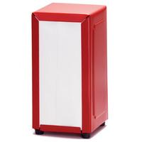 red stainless steel napkin dispenser single