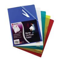 Rexel Nyrex (A4) Cut Flush Folders (Assorted Colours) - 1 x Pack of 25 Folders