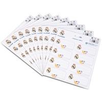 Real Madrid Sticker Name Labels