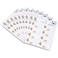 real madrid sticker name labels