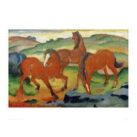 red horses by franz marc